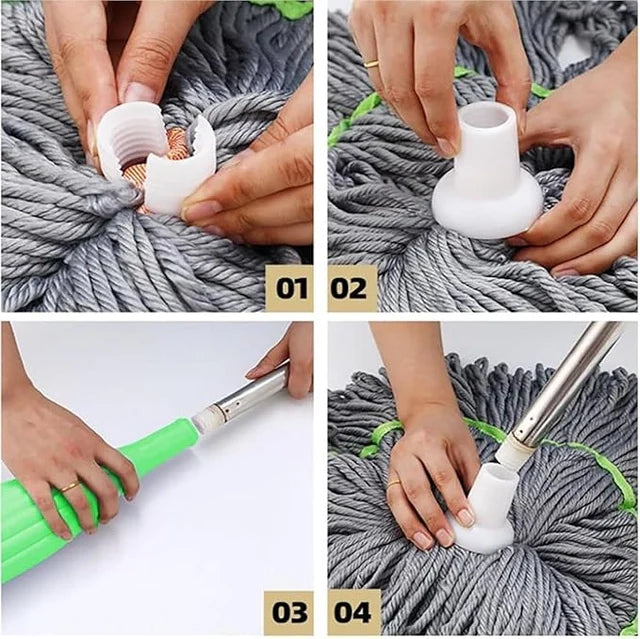 Dehydrated 2-in-1 Floor Cleaning Mop | 360 Rotatable Adjustable Cleaning Mops